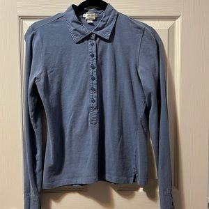Women’s Soft Button-Up Shirt Business Casual Medium Blue Old Navy Medium Collar